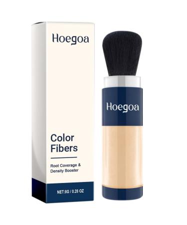 Thick Hair Fiber Powder With Brush Large Multicolor Fiber Hair Beauty Women & Men Hair Concealer For Replenishing Powder Repair Hair Color Powder Touchup Makes Thin Hair Look Thicker 8g (Gold)