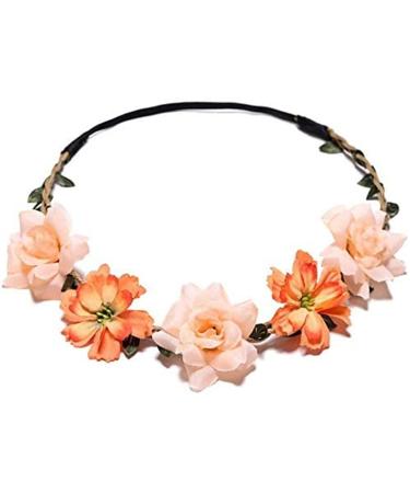 Flzonhut Daisy Flower Headband - 6 Piece Floral Hair Bands Adjustable Crown for Weddings Festivals & Beach Parties - Perfect Bridal Accessory - Buy Online on GoSupps.com