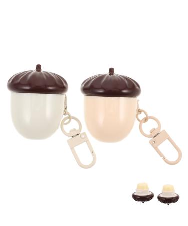 Didiseaon 2pcs Lip Balm Chestnut Shaped Moisturizing Treatment for Dry Lips Non Greasy Portable for Sensitive Skin Travel Friendly for Outdoor and Indoor Use