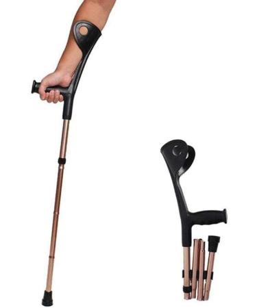 Folding Elbow Aluminum Alloy Crutches Freedom Edition Underarm Crutches Folding Aluminum Comfortable Grips 10 Files Adjustable Lightweight Ergonomic Handles Fashionable Bathing in Sunlight - Buy Online on GoSupps.com