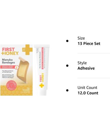 Manuka Honey Ointment + Adhesive Bandages Bundle | Antibiotic-Free Medical Grade for Burns, Cuts, Scrapes & Wound Care - Buy Online on GoSupps.com