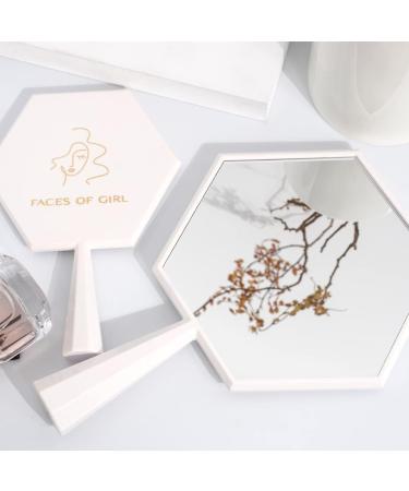 Large Cute Handheld Mirror for Shaving Salon & Makeup - Portable Single-Sided Vanity Mirror for Men & Women - Buy Online on GoSupps.com