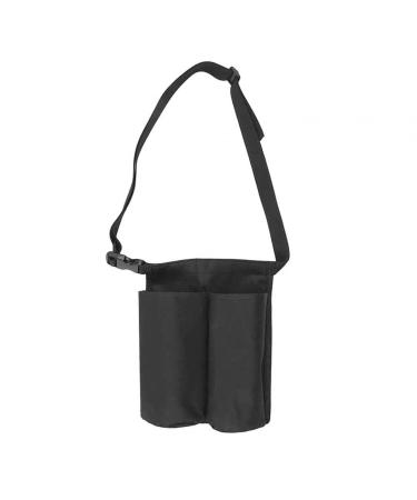 perfk Massage Bottle Bag Oil Lotion Protective Case Adjustable Length 2 Pockets Portable Massage Oil Waist Double Bottle