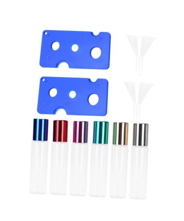 Housoutil 1 Set Travel Liquid Container Sample Glass Jars Blue Hair Bows for Girls Refillable Dropper Bottle Travel Perfume Bottle Refilling Rolling Bottle Eye Essential Oil