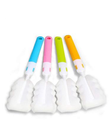 Invoda 4-part bottle brush set with long sponge bottle cleaning brushes baby bottle cleaning brushes nipple brush (4 pieces). - Buy Online on GoSupps.com