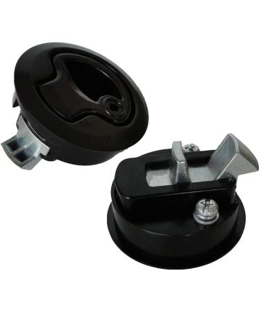 Boat Latches Flush Pull Slam Lock with Keyed Lock - Silver/Black (2pcs/4pcs) - Buy Online on GoSupps.com