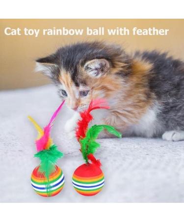 Meiso 10-Piece Interactive Cat Toy Set | Colorful Feather Balls for Kittens | Perfect for Hunting & Chewing Training - Buy Online on GoSupps.com