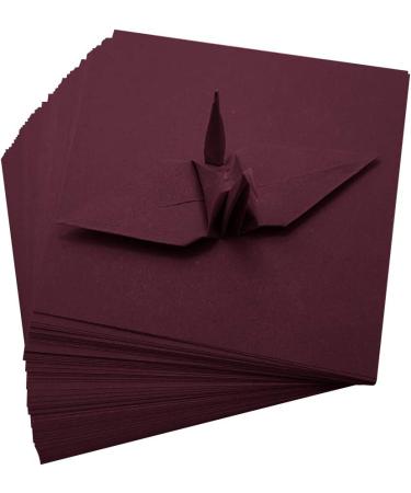 100 Double-Sided 3x3 Origami Paper in Sunrise Colors for Cranes and Scrapbooking (#S09 Burgundy) - Buy Online on GoSupps.com