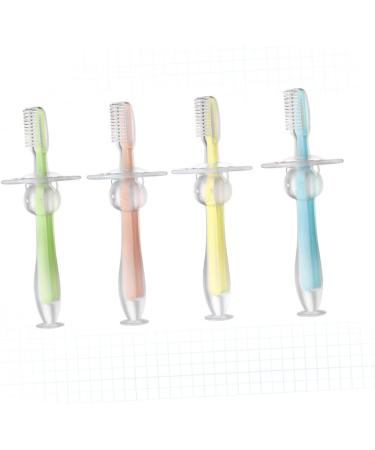Ipetboom Silicone Toothbrush Set for Babies | 4-Piece Soft & Safe Newborn Teething Brushes - Buy Online on GoSupps.com