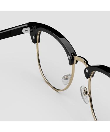 ZENNI Blue Light Blocking Glasses for Men & Women - UV Protection Anti Eyestrain Perfect for Work & Gaming (Black Gold - Buy Online on GoSupps.com