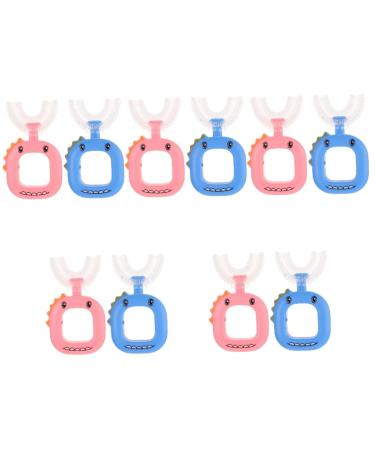 Clispeed 10 pcs-shaped toothbrush for children from silicone children's tooth cleaning tool oral care toothbrush for children tools products for children portable pebbles baby