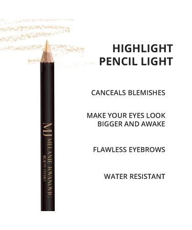 Eyebrow Highlight Pencil - Conceal Blemishes & Dark Circles | Waterproof & Chemical-Free | Mela Beauty Studio Professional Makeup (Light - Buy Online on GoSupps.com