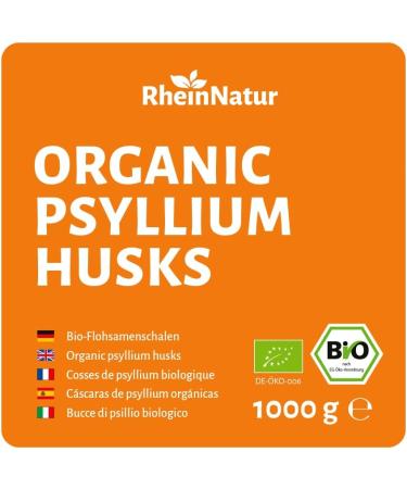 Rheinnatur Organic Psyllium Husk Powder 1000g - Rich in Fiber for Digestion & Baking - Lab Tested - Buy Online on GoSupps.com