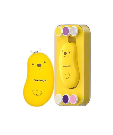Electric baby nail cutter 6-in-1 baby nail file care set with warm light active protection 2-course hand/toe fingernail care cutters for children and adults