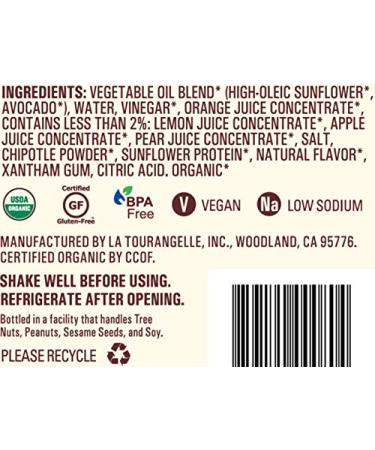 La Tourangelle Organic Citrus Chipotle Vinaigrette 8.45 oz - 2-Pack | Avocado Oil Dressing & Marinade, Gluten-Free, Low Sodium - Buy Online on GoSupps.com