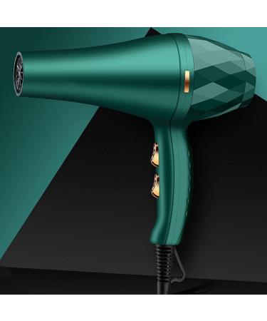 JYYBN Hair Dryer Professional Ionic Hairdryer 2300W Salon Fast Blow Dryers 3 Temperature 2 Speed Settings Low Noise Hair Dryer Powerful AC Motor with 1 Nozzle 1.5m Long Cable for Home and Salon Green - Buy Online on GoSupps.com
