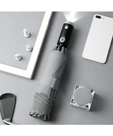 SUDNJIALQ Automatic Umbrella 3-folding with Light Universal Portable Wind-proof Fashion Rain Umbrellas Rain-proof Supply Outdoor Blue - Buy Online on GoSupps.com