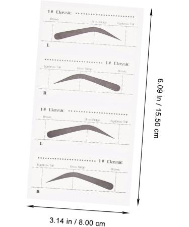 DOITOOL Women Eyebrow Stencil 6 Pcs Stickers Brow Stencil Ruler Disposable Eyebrow Stencil Eyebrow Card Miss Micro Edge Girl - Buy Online on GoSupps.com