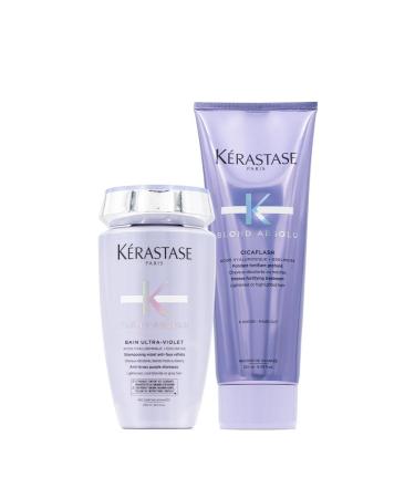Kerastase Blond absolu Kit Bain ultra violet 250ml Cicaflash Conditioner 250ml - Buy Online on GoSupps.com