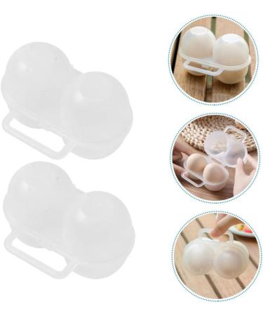 Abaodam 2pcs Portable Egg Box Fridge Containers Hiking Egg Case Egg Carriers Camping Anti-Fall Storage Box - Buy Online on GoSupps.com
