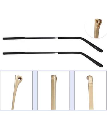Epasha Replacement Ironing Legs for Vintage Glasses - Metal-Brass Repair Parts 1 Pair of Black 1mm Double Tooth Distance - Buy Online on GoSupps.com