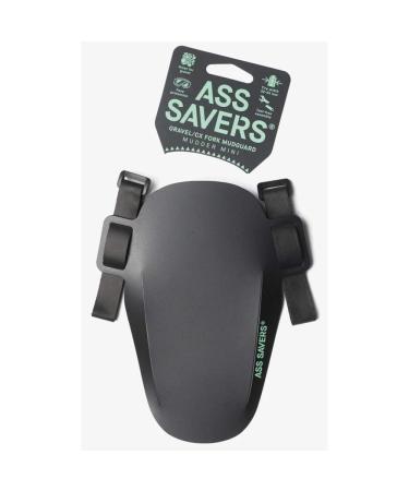 Ass Savers Mudder Mini - Bicycle Mudguard for Face & Headset Protection, Easy & Secure Fit with Anti-Slip Straps, Fits All Cross & Gravel Forks, for Tire Widths 32-55mm, Small & Lightweight Black