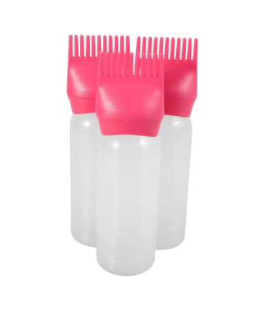 Mikikit 3pi ces Flacons Applicateurs avec Peigne pour Teinture Cheveux et Huile Capillaire pour Utilisation Salon Domicile Application Pr cise