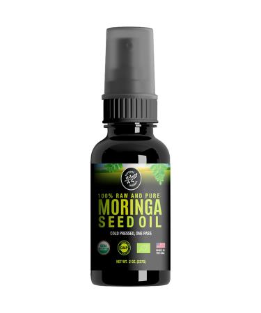 SUPREME HERBALS  100% Raw and Pure Moringa Seed Oil. Organic Certified Moringa Seed. Natural hair conditioning and repairing agent. Promotes Nail growth and strength  2 oz Spray Bottle.
