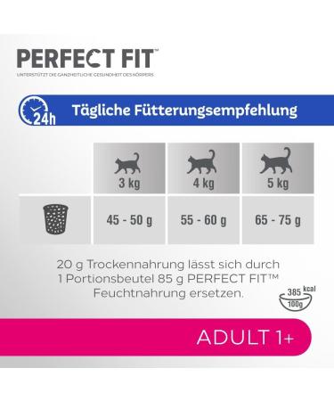 Perfect Fit Adult Cat Dry Food - Chicken Flavour | 750g (6 Bags) & 4.5kg Pack | International Shipping Available - Buy Online on GoSupps.com