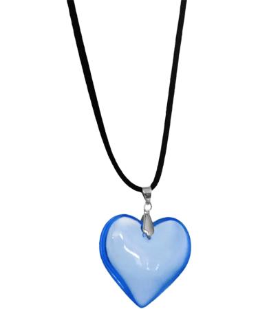 Silay Glass Heart Necklace - Romantic Blue Choker for Women & Teens | Perfect Anniversary Gift - Buy Online on GoSupps.com