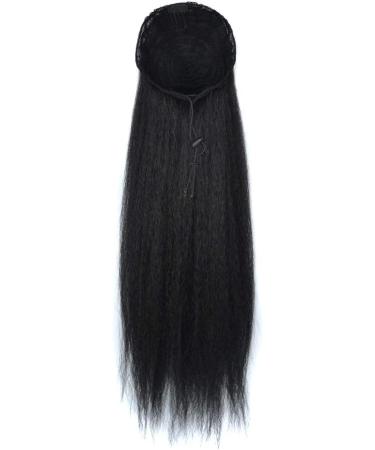 75CM Afro Kinky Straight Drawstring Ponytail Afro Yaki Straight Drawstring Ponytail Extensions for Women Girls Pony Tails Hair Pieces Black (75CM/30 INCH 1B) 75CM/30 INCH 1B - Buy Online on GoSupps.com