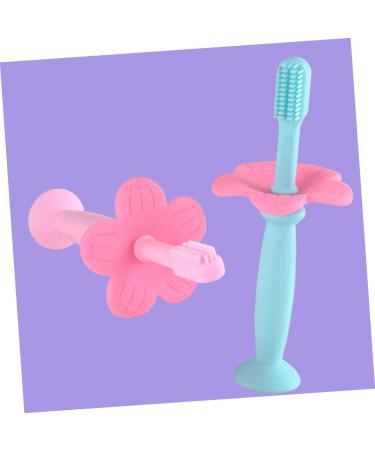 Collbath 1stk Silicone Baby Toothbrush - Pink | Children's Oral Care Training Brush | 1 Piece - Safe & Gentle Cleaning - Buy Online on GoSupps.com