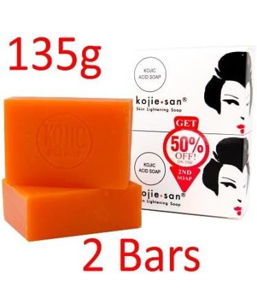  Kojie San Kojie San Kojic Acid 2-Step Skin Lightening Soap 135g Fades age spots freckles and other signs of sun damage - Buy Online on GoSupps.com
