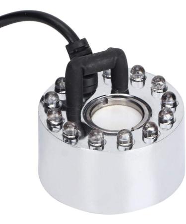 YOUTHINK Mist Maker Aquarium 12 LED Light Color Change Ultrasonic Mist Maker Atomizer Water Fountain Pond Indoor Outdoor Fountain Mister Foggers Silver (UK) - Buy Online on GoSupps.com