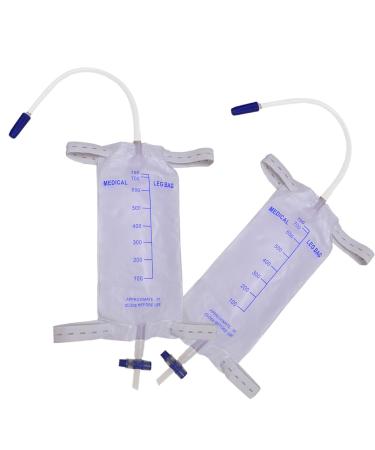 10 pieces leg bags urine drainage bags with valve and T-drain (750ml) 750ML-10PCS