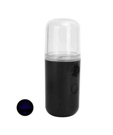 Mist Sprayer USB Rechargeable Facial Humidifier Fashion Facial Mist Sprayer Low Noise Operation Large and Fine Spray for Home or Outdoor Use (Black)