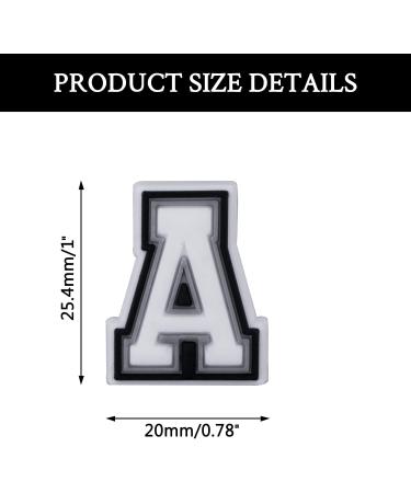 74 Pack Letter Charms for Clog Sandals - Alphabet & Number DIY Shoe Decoration Pins - Black & White - Ideal for Boys, Girls, Teens, Men, Women, and Adults - Buy Online on GoSupps.com