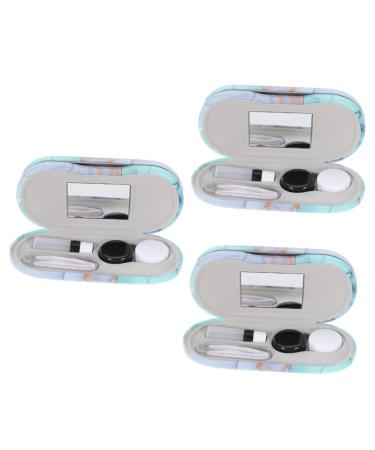 Partykindom 3 sentences double-layer glasses case dual glasses case sweet contact lens container Travel accessories decor multi-purpose contact holder Small contact holder interchangeable sunglasses case