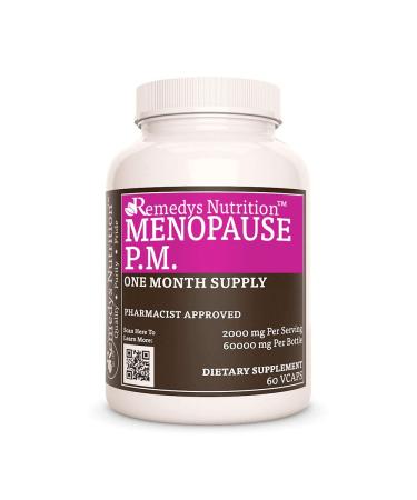 Remedy's nutrition Meno-Pause PM 1 000mg per Capsule/60 000mg per Bottle/Vegan Caps (AM)