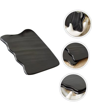 Gleavi 4-Piece Scratching Board Set - Black Gua Sha Facial Massage Tool for Optimal Skin Care | Jade & Buffalo Horn 9.5x5.8x0.3cm - Buy Online on GoSupps.com