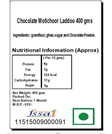Jaiccha Ghasitaram Sweets-Chocolate Motichoor Laddoo 400 GMS |Gift for Diwali Holi Rakhi Valentine Christmas Birthday Anniversary Her Him| - Buy Online on GoSupps.com