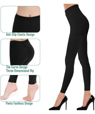 Medical Compression Tights for Varicose Veins & Edema - 20-30 mmHg Footless Black Gradient Stockings | Opaque Graded Compression | International Shipping - Buy Online on GoSupps.com