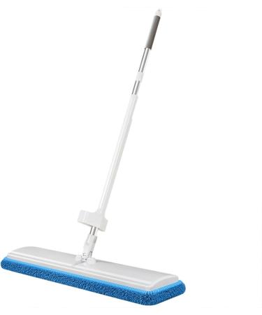 Effortless Cleaning Flat Mop: No Hand Washing Required White 50cm Panel with Double Rollers and 2 Cloths - Buy Online on GoSupps.com