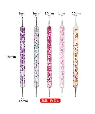 5Pcs Double-Headed Nail Art Dotting Pen Set | Acrylic Handle Nail Art Tools & Accessories for Creative Designs | Shop Internationally - Buy Online on GoSupps.com