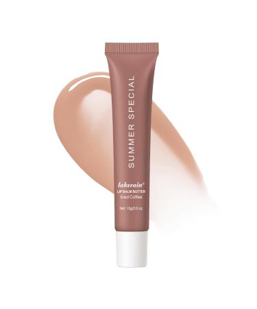 Lip Balm Lip Butter Balm for Hydration Shine Mini Neutrals Lip Butter Balm Set Lip Care Prouct Moisturizing Tinted Lip Balm Gloss Hydrating Lip Oil for Women (#Iced Coffee)