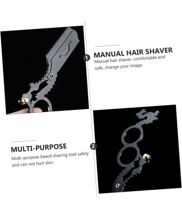 Buy Minkissy Double Ring Manual Foldable Hairdresser Razor Holder - Ultimate Men's Beard Razor for Precision Grooming - Buy Online on GoSupps.com
