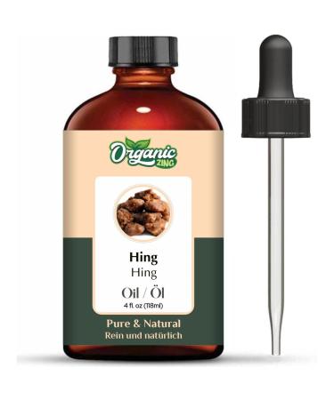 ORGANIC ZING Organic Zing Hing (Ferula asafoetida) Pure and natural essential oil for skin and hair care 118 ml