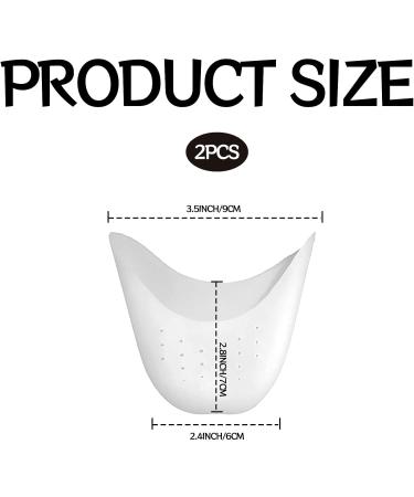 Silicone Toe Caps 2 Pairs - Breathable Ballet Pointe Pads for Dancing & Running - White - Buy Online on GoSupps.com
