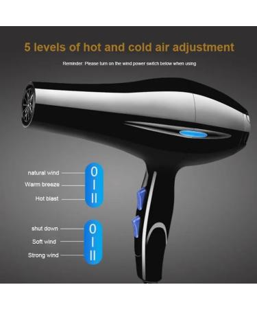 Hair Dryer with Concentrator Nozzle 1800 Watts Black and Blue - Buy Online on GoSupps.com
