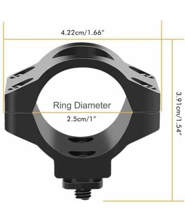 KKPLZZ 25.4mm Offset Flashlight Ring Mount - Durable Aluminum Alloy for Handguard Shooting & Hunting - Buy Online on GoSupps.com